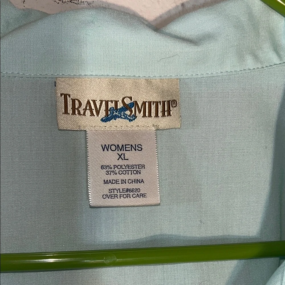 TravelSmith Aqua Women's Button Down Shirt XL - Picture 2 of 8